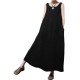 Women Casual Double Layer  Dresses Sleeveless Solid Color Vest Dress