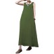 Women Casual Double Layer  Dresses Sleeveless Solid Color Vest Dress