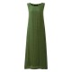 Women Casual Double Layer  Dresses Sleeveless Solid Color Vest Dress