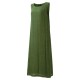 Women Casual Double Layer  Dresses Sleeveless Solid Color Vest Dress