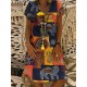 Women Casual Short Sleeve V-Neck Art Printed Dress