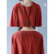 Women Casual Solid Color Batwing Sleeves Loose Dress