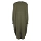 Women Casual Solid Color Round Neck Baggy Loose Dress