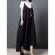 Women Casual Straps Loose Irregular Hem Dress