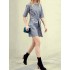 Women Casual Stripe Sashes Mini Dress