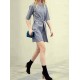 Women Casual Stripe Sashes Mini Dress