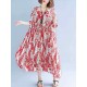 Women Cotton A-line Loose Maxi Dress