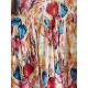 Women Cotton Printed O-neck Casual Maxi Dress