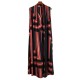 Women Elegant Stripe Sleeveless Dress with Belt