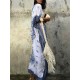 Women Ethnic Print Bohemian Loose Beach Long Dress