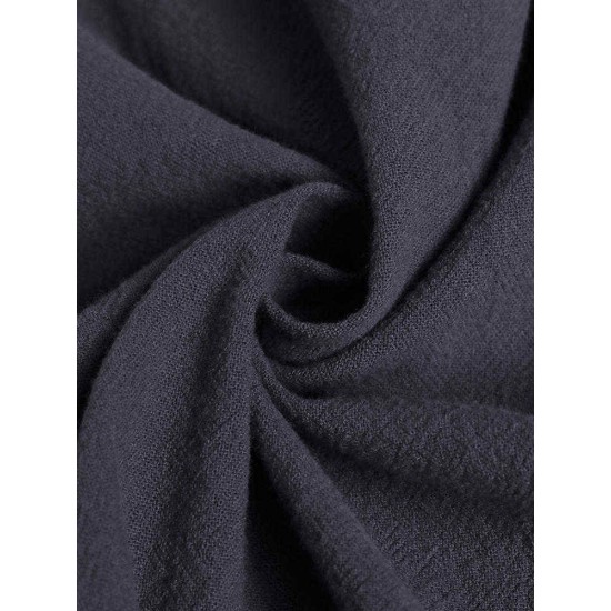 Women Japanese Style Kitchen Brief Solid Color Cotton Dress Linen Pinafore Aprons Women Japanese Style Kitchen Brief Solid Color Cotton Dress Linen Pinafore Aprons