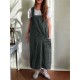 Women Japanese Style Kitchen Brief Solid Color Cotton Dress Linen Pinafore Aprons Women Japanese Style Kitchen Brief Solid Color Cotton Dress Linen Pinafore Aprons