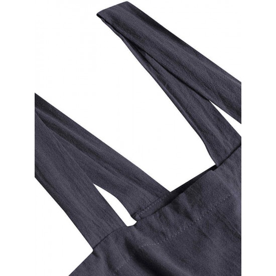 Women Japanese Style Kitchen Brief Solid Color Cotton Dress Linen Pinafore Aprons Women Japanese Style Kitchen Brief Solid Color Cotton Dress Linen Pinafore Aprons