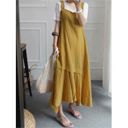 Women Off Shoulder Suspender Tank Casual Dress