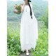 Women Sleeveless Split Layered Cotton  Maxi Dress