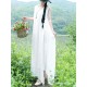 Women Sleeveless Split Layered Cotton  Maxi Dress