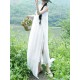 Women Sleeveless Split Layered Cotton  Maxi Dress