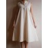 Women Sleeveless Stand Collar Solid Color Loose Dress