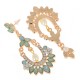 fashion Pearl Gemstone Giamond Drop Flower Earrings