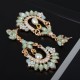 fashion Pearl Gemstone Giamond Drop Flower Earrings