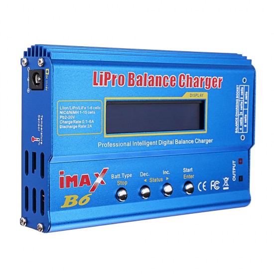 iMAX B6 80W 6A Lipo Battery Balance Charger Discharger XT60 Output with Power Supply Adapter