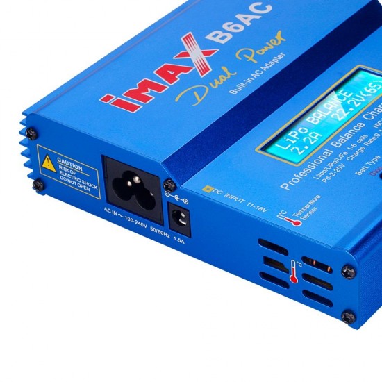 iMAX B6AC 80W 6A Dual Balance Charger Discharger With XT60 T Plug Parallel Charging Power Adapter Board