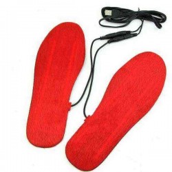 1 Pair USB Electric Powered Heated Tools Insoles Keep Feet Warm Pad Free Size