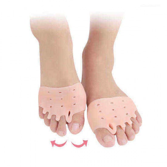 1 Pair Ultra Elastic Breathable Gel Toe Separator Bunion Corrector Pad Metatarsal Cushion for Hallux Valgus Hammer Toe