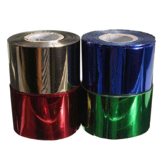 1 Roll 4CM X 110M Starry Red Royalblue Green Champagne Nail Transfer Foil Sticker Manicure Decoration