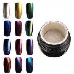 10 Colors to Choose Magic Mirror Chrome Effect Metallic Powder Additive Pigment Nail Art