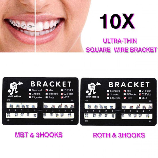 10 Pack Dental Orthodontic Equipment Metal Mesh Bottom Bracket Overall Casting Tools