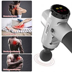 100-240V 20 Speed Regulated Display Electric Massager Deep Tissue Muscle Massager Massage Device Cordless Percussion Vibration Therapy