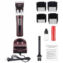 100-240V Lcd Display Rechargeable Professional Hair Clipper Titianium Cutter Lithium Battery Hair Trimmer