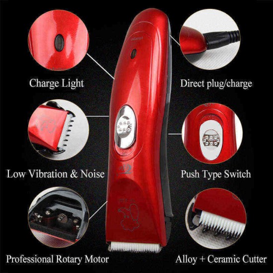 100-240V Led Indicator Electric Hair Trimmer Pet Cordless Clippers Rechargeable Hair Cutter