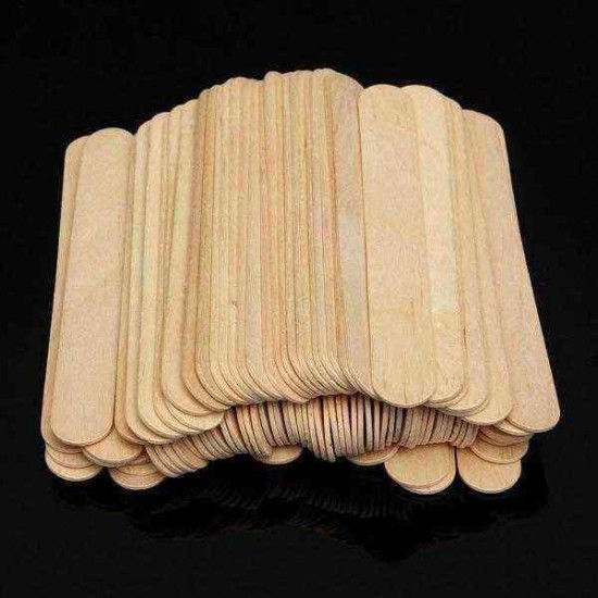 100PCS Wooden Wax Stick Manicure Tongue Depressor Sticks