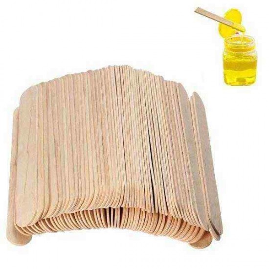 100PCS Wooden Wax Stick Manicure Tongue Depressor Sticks