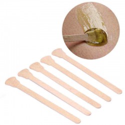 100Pcs Disposable Waxing Stick Body Hair Removal Spatulas Wooden Epilator Strips
