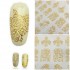 108Pcs Gold Rose Flowers Nail Art Manicures Stickers Decal