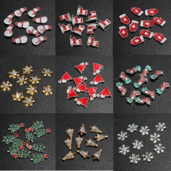 10Pcs 3D Christmas Glitters Rhinestones DIY Nail Art Decoration