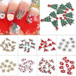 10Pcs 3D Christmas Glitters Rhinestones DIY Nail Art Decoration