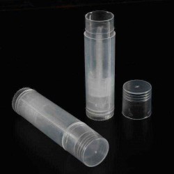 10Pcs Empty Clear Lip Balm Tubes Containers Small Transparent Lipstick Bottle