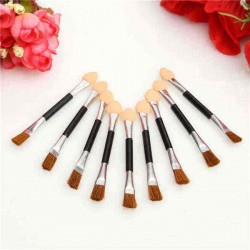 10pcs Double End Eye Shadow Brush Sponge Eyeliner Makeup Brushes Cosmetic Tool