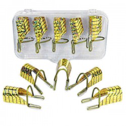 10pcs Golden UV Gel Acrylic Nail Art Tips Extension Tool