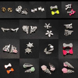 10pcs Metal Rhinestones Crystal 3D DIY Nail Art Tip Decoration
