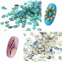 10pcs Natural Shell Gem Nail Art 3D Decoration Rhinestones UV Gel DIY Acrylic Manicure Studs Design