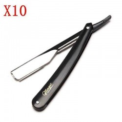 10pcs Old Fashion Beard Shaving Hair Barber Straight Razor Eyebrow Trimmer Blade Shaver