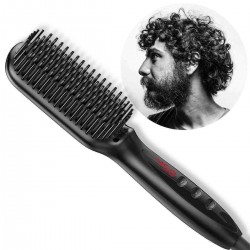 110-220V Comb Men Quick Beard Straightener Irons Hair Straightener Styling Tools with LCD Beard Styling Detangling Straightening