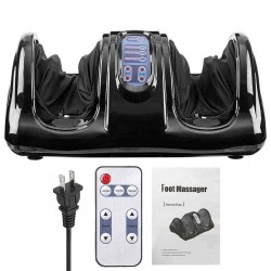 110V Electric Heating Foot Body Leg Massager Shiatsu Kneading Roller Vibrator Machine Reflexology