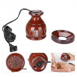 110V/220V Electric Ceramic Moxibustion Instrument Vacuum Scraping Therapy Massage Guasha Detoxification Massager Machine