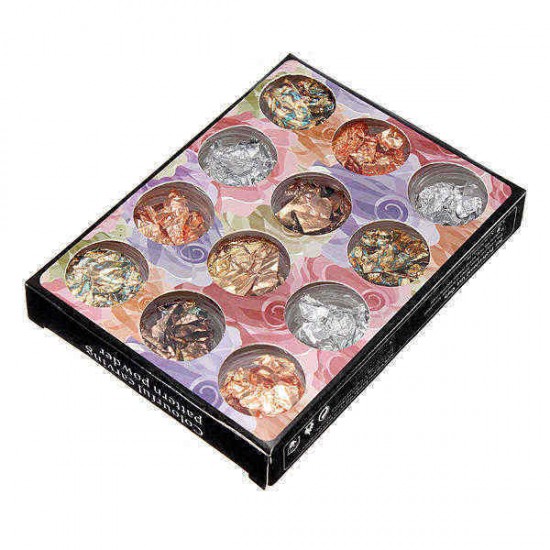 12 Boxes Copper Foil Paillette Chip Nail Art Design Tips Decorations DIY Manicure